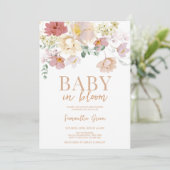 Baby in Bloom Baby shower Kaart (Staand voorkant)