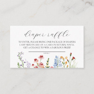 Baby In Bloom Baby Shower Luier Raffle Ticket Informatiekaartje