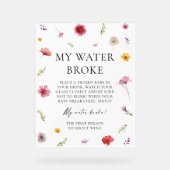 Baby in Bloom Baby shower My Water Broke Jeu (Recto)