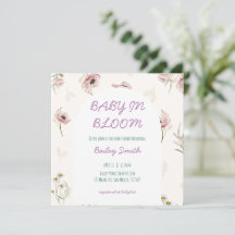 baby in bloom baby shower uitnodiging