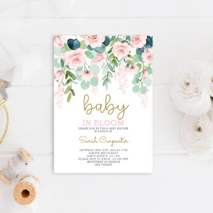 Baby in Bloom baby shower Uitnodiging
