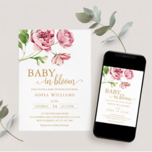 Baby in Bloom Baby Shower Uitnodiging
