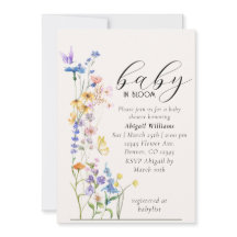 Baby in bloom baby shower-uitnodiging