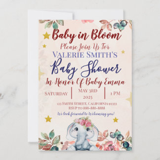 Baby In Bloom Baby Shower Uitnodigingen! Kaart