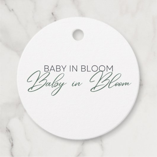 Baby in Bloom - Baby's Breath Bedankjes Labels (Voorkant)