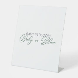 Baby in Bloom - Baby's Breath Reclamebord Met Voetstuk