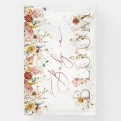 Baby in Bloom Backdrop Banner (Verticaal)