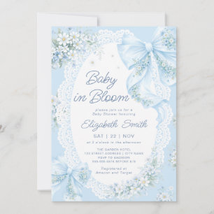 Baby in Bloom Blauwe Strik Bloemenkleed Jongens Ba Kaart