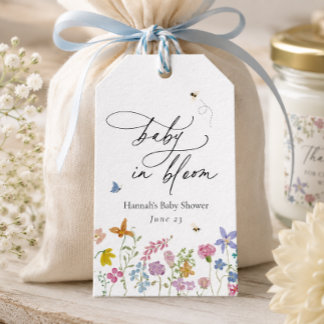 Baby in Bloom Bloemen Baby Shower Cadeaulabel