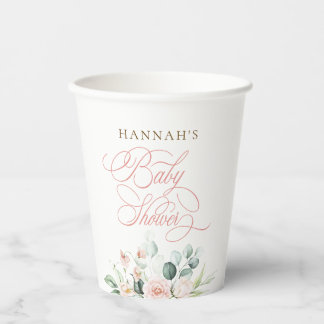 Baby in Bloom Bloemen Baby Shower Papieren Bekers