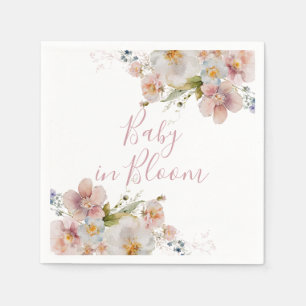 Baby in Bloom Bloemen baby shower Servet