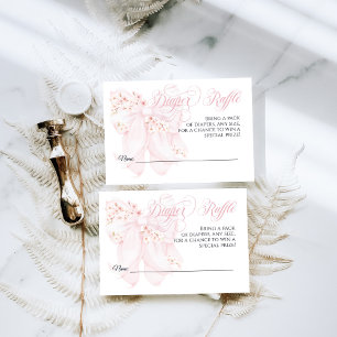 Baby in Bloom Bloemen Bow Spring Girl Baby shower Informatiekaartje