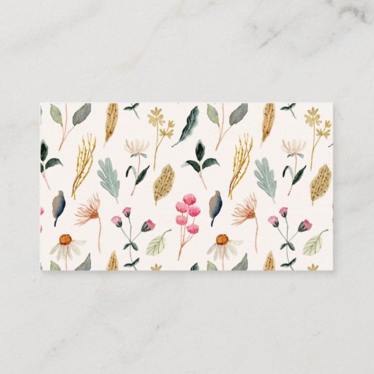 Baby in Bloom Bloemen Meisje Baby shower Informatiekaartje (Achterkant)