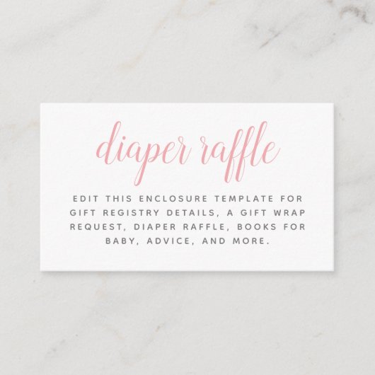 Baby in Bloom Bloemen Meisje Baby shower Informatiekaartje (Voorkant)