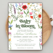 Baby in Bloom Bloemen Wildflower Baby shower
