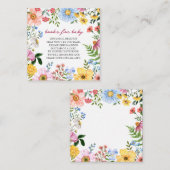 Baby in Bloom | Bloemenboeken voor Baby shower Informatiekaartje (Voorkant / Achterkant)