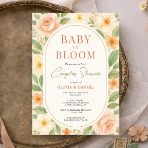 Baby in Bloom Bloemige Couples Baby Shower Kaart