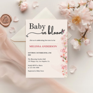 Baby in Bloom Bloemige Meisje Baby Shower Uitnodig Kaart