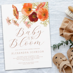 Baby in Bloom Bloemrijke Baby Shower in de Herfst Kaart