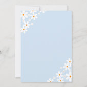 Baby in Bloom Blue Daisy Baby shower Invitation (Dos)