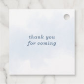 Baby in Bloom Blue Floral Boy Baby shower Bedankjes Labels (Achterkant)