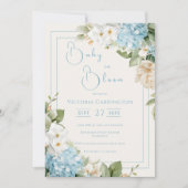 Baby in Bloom Blue Hydrangea Shower Invitation (Devant)