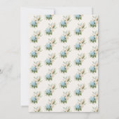 Baby in Bloom Blue Hydrangea Shower Invitation (Dos)