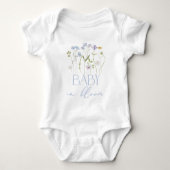 Baby in Bloom Blue Wildflowers bloemen Romper (Voorkant)