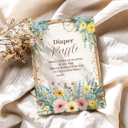 Baby in Bloom Blush & Blauwgroen Spring Diapper Ra Informatiekaartje