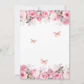 Baby in Bloom Blush Rose Baby shower Invitation (Dos)