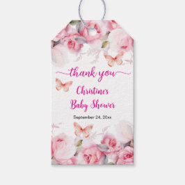 Baby in Bloom Blush Rozen Baby shower Cadeaulabel