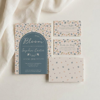 Baby in Bloom Boeken voor Baby Bloemige Baby Showe Informatiekaartje