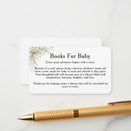 Baby In Bloom Boeken voor Baby Insteekkaart Informatiekaartje