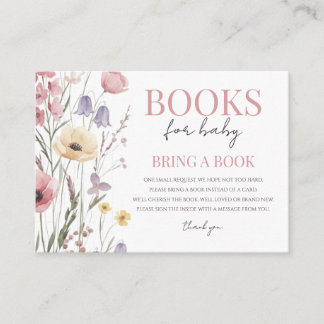 Baby in Bloom Boeken voor Baby Wildflowers Informatiekaartje