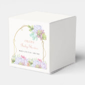 Baby in Bloom Boho Arch Cactus Baby shower Bedankdoosjes (Achterkant)