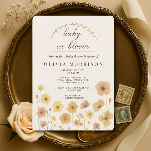Baby In Bloom Boho Bloemen Baby Shower Kaart