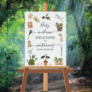 Baby in Bloom Boho Garden Baby shower Poster