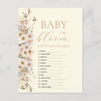 Baby in bloom boho neutraal Baby shower spel