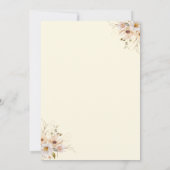 Baby in Bloom Boho Neutral Baby shower Bedankkaart (Achterkant)