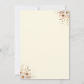 Baby in Bloom Boho Neutral Baby shower Kaart (Achterkant)