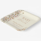 Baby in Bloom Boho Neutral Baby shower Papieren Bordje (Gebogen)