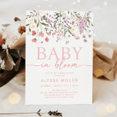 Baby in Bloom Boho Wildflower Baby shower Kaart