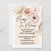Baby In Bloom Botanische bloemenbloemenkaart baby  Save The Date (Voorkant)