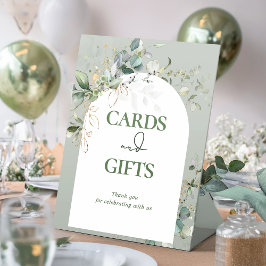 Baby in Bloom Botanische Eucalyptus Kaarten en ges Reclamebord Met Voetstuk