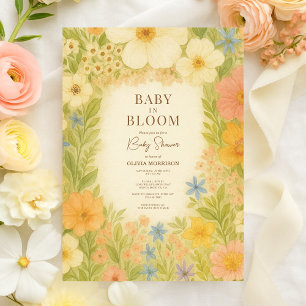 Baby in Bloom Botanische Tuin Baby Shower Uitnodig Kaart