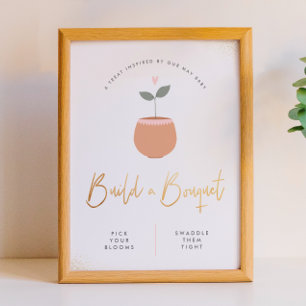 Baby In Bloom Bouquet Samenstellen Baby Shower Bor Poster