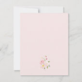 Baby in Bloom Bow Pink Bedankkaart (Achterkant)