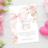Baby in Bloom Bow Pink Bedankkaart