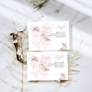 Baby in Bloom Bow Spring Garden Girl Baby shower Informatiekaartje