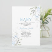 Baby in Bloom Boy Baby shower Invitation (Debout devant)